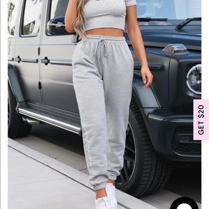 Tied Together Gray Marle Sweatpants